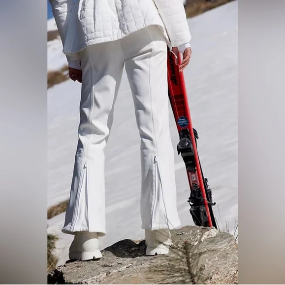 NWT Free People Movement Valencia White flare Ski / snowboarding pants snow suit - Picture 3 of 12